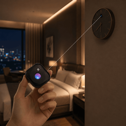 Détecteur de Caméra Cachée & Micro Espion — Scanner Infrarouge Anti-Espion | Protection Vie Privée