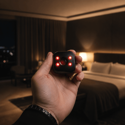 Détecteur de Caméra Cachée & Micro Espion — Scanner Infrarouge Anti-Espion | Protection Vie Privée