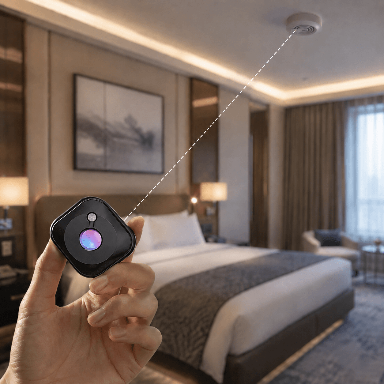 Détecteur de Caméra Cachée & Micro Espion — Scanner Infrarouge Anti-Espion | Protection Vie Privée