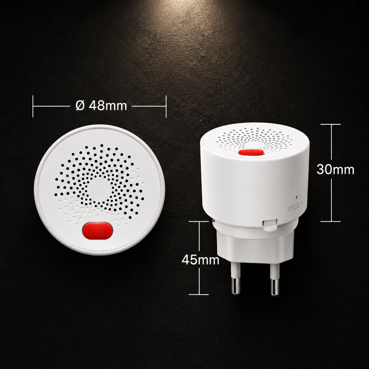 Détecteur de Gaz Connecté WiFi — Alarme Fuite Gaz Naturel & GPL
