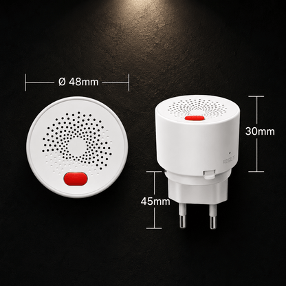 Détecteur de Gaz Connecté WiFi — Alarme Fuite Gaz Naturel & GPL