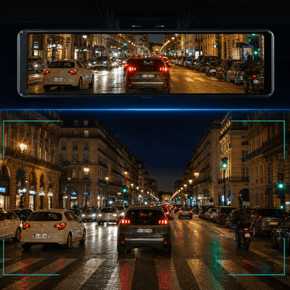 Miroir Caméra pour Voiture — Écran Tactile 2.5K GPS WiFi